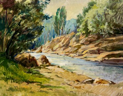 Scorcio sul fiume di Luigi Carpi Scorcio sul fiume di Luigi Carpi