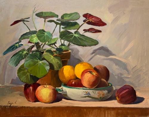 Nature morte mele e fiori di Luigi Carpi Nature morte mele e fiori di Luigi Carpi