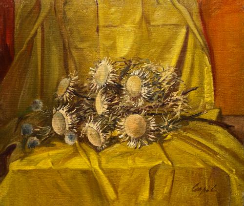 Fiori e coperta gialla di Luigi Carpi Fiori e coperta gialla di Luigi Carpi