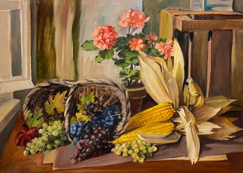 Uva, pannocchia e fiori di Luigi Carpi Uva, pannocchia e fiori di Luigi Carpi