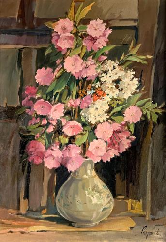 Vaso di fiori rosa di Luigi Carpi Vaso di fiori rosa di Luigi Carpi